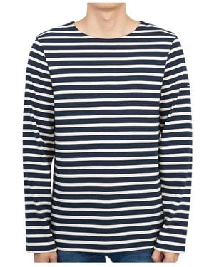 Saint James Striped Graphic T-Shirt - Blue