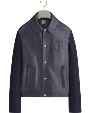 Dior Long-Sleeve Leather Jacket - Blue