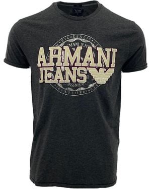 Armani Jeans Item O-Neck Short-Sleeved T-Shirt - Black