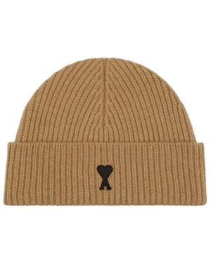 Ami Paris Logo Hat - Brown