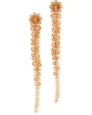 Simone Rocha Loral Beaded Drop Earrings - White