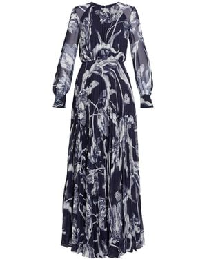 Erdem Long-Sleeved Formal Dress - Blue