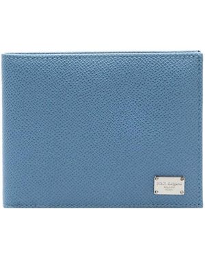 Dolce & Gabbana Logo Details Wallet - Blue