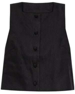 Posse Rio Linen Vest - Black