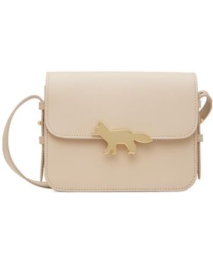Maison Kitsuné Logo Shoulder Bag - Natural