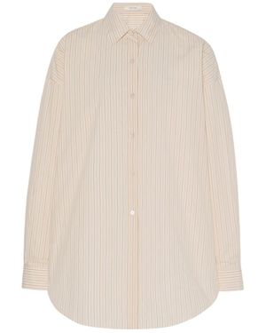 The Row Caster Striped Poplin Shirt - White