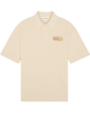 Maison Kitsuné Maison Kitsuné Oversize Textured Polo Shirt - White