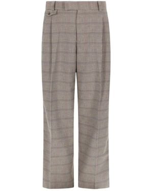Drole de Monsieur Drôle De Monsieur Checked Tailored Trousers - Grey