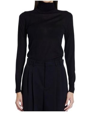 Saint Laurent Cassandre Turtleneck Long-Sleeved Jumper - Black