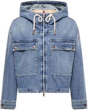 Moncler Ecrevisse 3-In-1 Denim Down Jacket - Blue