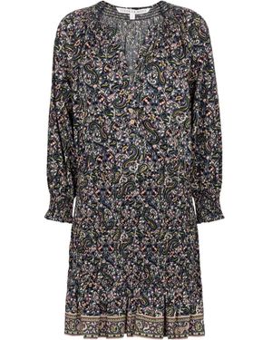 Veronica Beard Paisley Printed Mini Dress - Grey