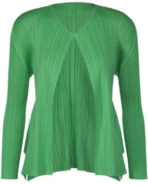 Pleats Please Issey Miyake Pleats Please Issey Miyake Pleated Knit Top - Green