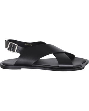 Alohas Nalu Flat Sandals - Black