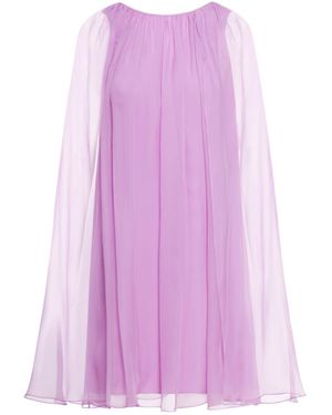 Max Mara Pianoforte Tulle Crewneck Sleeveless Dress - Purple