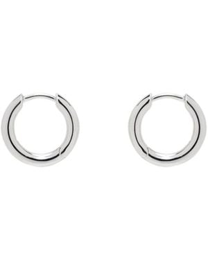 Tom Wood Classic Hoop Earrings - White
