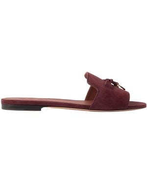 Loro Piana Summer Charms Flat Sandals - Purple