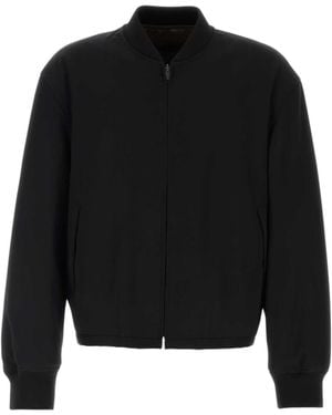 The Row Fenn Wool Bomber Jacket - Black