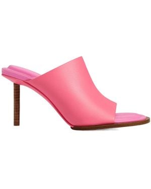 Jacquemus Asymmetrical Geometric Mules - Pink