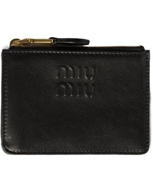 Miu Miu Nappa Leather Card Holder - Black