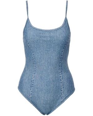 Rag & Bone Thin-Strapped One-Piece Swimsuit - Blue