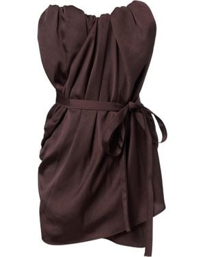 Vivienne Westwood Susana Draped Corset Dress - Brown
