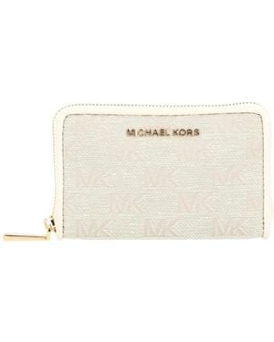 Michael Kors Jet Set Monogram-Pattern Wallet - White