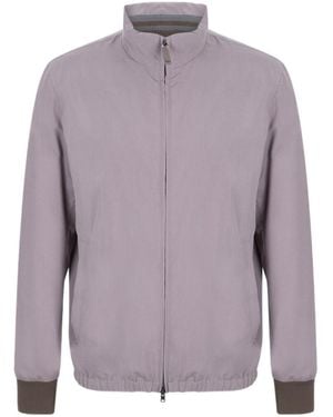 Herno High-Neck Casual Jacket - Purple