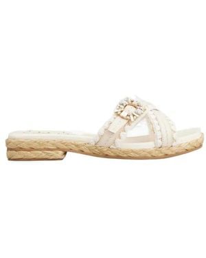Roger Vivier Espadrille Mules - White
