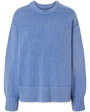 Guest In Residence Sunwash Cosy Cotton And Cashmere-Blend Jumper - Blue