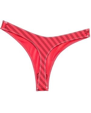 Frankie's Bikinis Striped Swim Trunks - Red