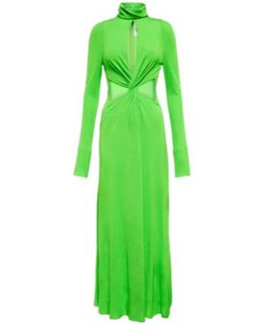 Victoria Beckham Openwork Knit Midi Dress - Green