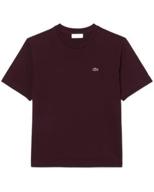 Lacoste Logo-Patch T-Shirt - Purple