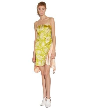 DSquared² Floral-Printed Asymmetric Hem Draped Dress - Multicolor