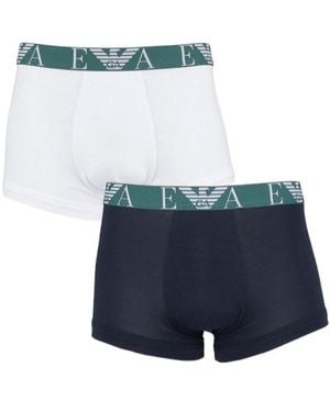 Emporio Armani Elastic Waist Boxer Underwear 2-Piece Set - Blue