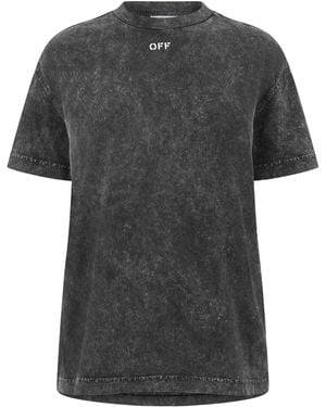 Off-White c/o Virgil Abloh Regular Fit T-Shirt - Grey