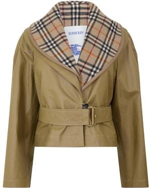 Burberry Khaki Short Jacket - Green