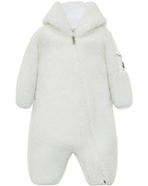 Moncler Teddy Hooded Baby Grow - White