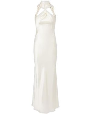 The Attico Satin Dress - White