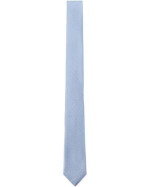Tom Ford Logo Pointed Tie - White