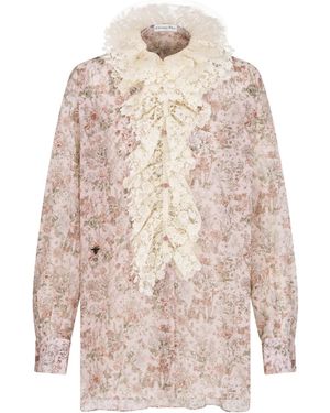 Dior Blouse With Removable Ruched Collar - Natural