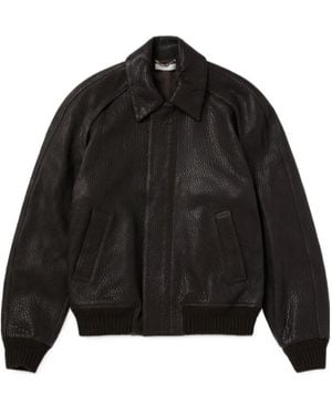 1989 STUDIO Press-Stud Leather Jacket - Black