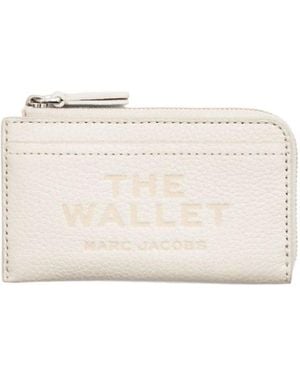 Marc Jacobs Logo Debossed Zip-Up Wallet - White