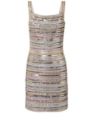 Jenny Packham Nancy Embellished Minidress - Grey