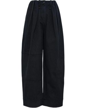 OPEN YY Full Gather Trousers - Blue