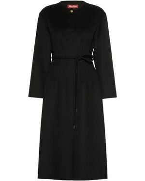 Max Mara Wool, Cashmere And Silk Redingote Coat - Black