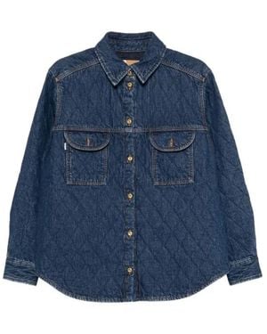 Blazé Milano Quilted Denim Shirt - Blue