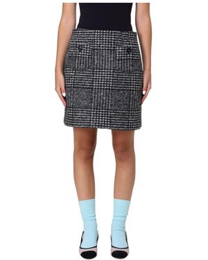 N°21 Houndstooth Skirt - Blue