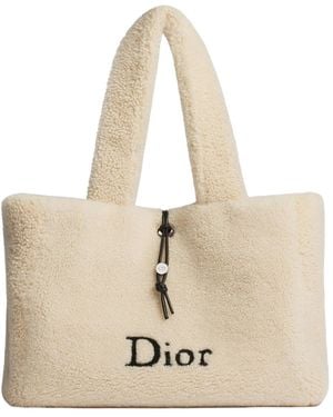 Dior Alps Medium Spongy Book Tote - Natural