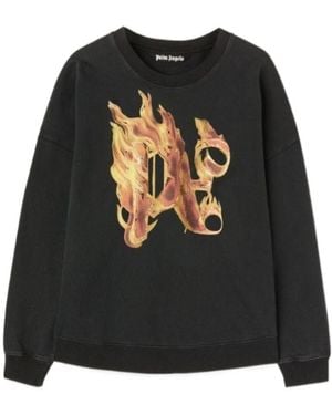 Palm Angels Sweatshirts - Black