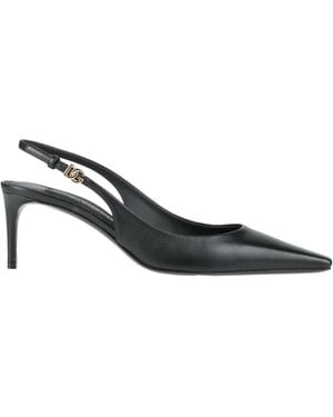 Dolce & Gabbana Pointed-Toe Leather High Heels - Black